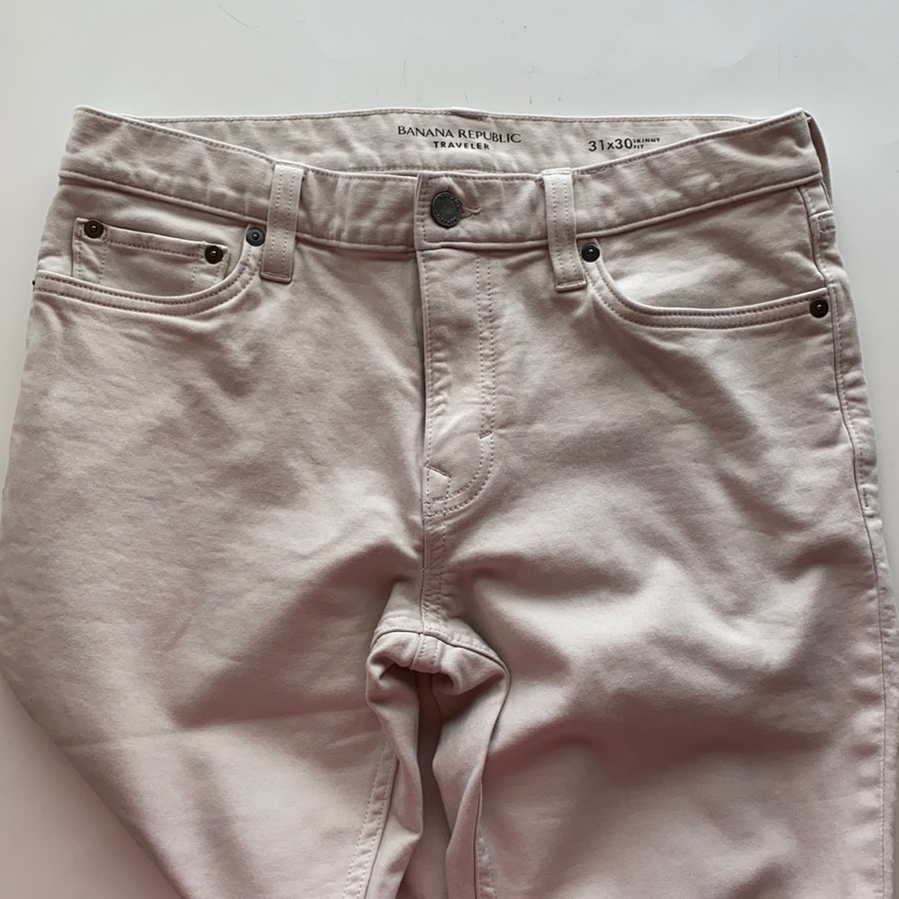 Banana Republic Traveler Pants 31 30 Skinny Fit EUC